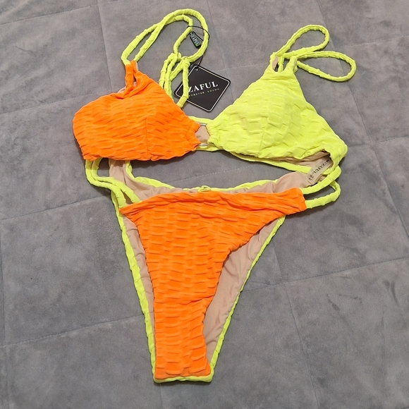 NWT Zaful Neon Bikini - Picture 4 of 6